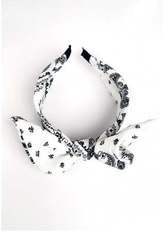 BOHEMIAN BOW WHITE ALICE BAND